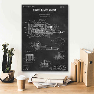 'Motor Hair Clipper Blueprint Patent Chalkboard,' Canvas Wall Art,18 x 26