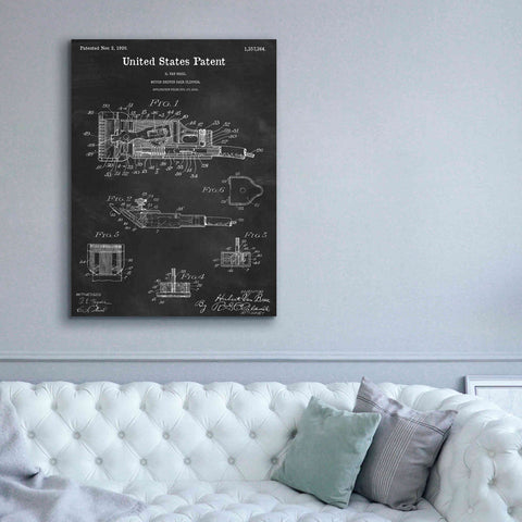Image of 'Motor Hair Clipper Blueprint Patent Chalkboard,' Canvas Wall Art,40 x 54