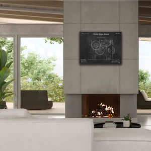 'Weft Stop Motion for Looms Blueprint Patent Chalkboard,' Canvas Wall Art,34 x 26