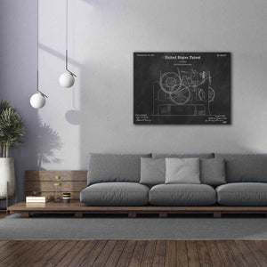 'Weft Stop Motion for Looms Blueprint Patent Chalkboard,' Canvas Wall Art,54 x 40