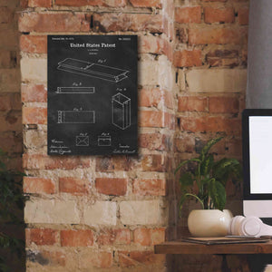 'Paper Bag Blueprint Patent Chalkboard,' Canvas Wall Art,12 x 16