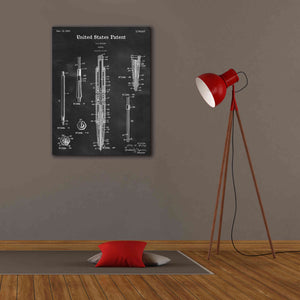 'Mechanical Pencil Blueprint Patent Chalkboard,' Canvas Wall Art,26 x 34