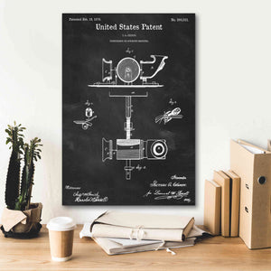 'Phonograph Blueprint Patent Chalkboard,' Canvas Wall Art,18 x 26