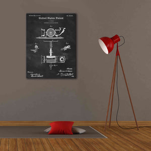 'Phonograph Blueprint Patent Chalkboard,' Canvas Wall Art,26 x 34