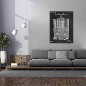 'Pipe Organ Blueprint Patent Chalkboard,' Canvas Wall Art,40 x 54