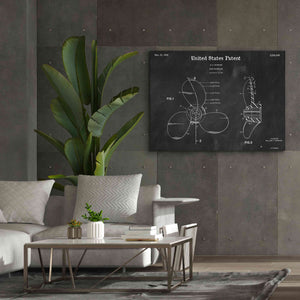 'Boat Propeller Blueprint Patent Chalkboard,' Canvas Wall Art,54 x 40