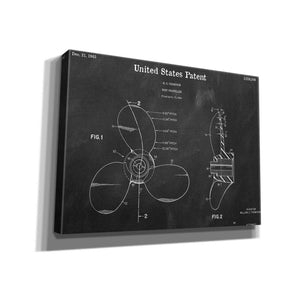 'Boat Propeller Blueprint Patent Chalkboard,' Canvas Wall Art,16x12x1.1x0,26x18x1.1x0,34x26x1.74x0,54x40x1.74x0