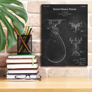 'Boxing Bag Blueprint Patent Chalkboard,' Canvas Wall Art,12 x 16