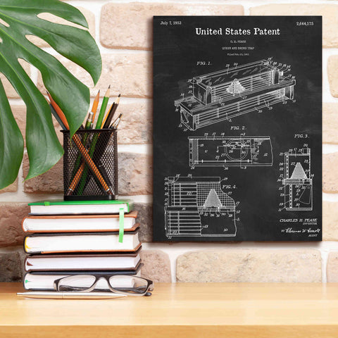 Image of 'Queen and Drone Trap Blueprint Patent Chalkboard,' Canvas Wall Art,12 x 16