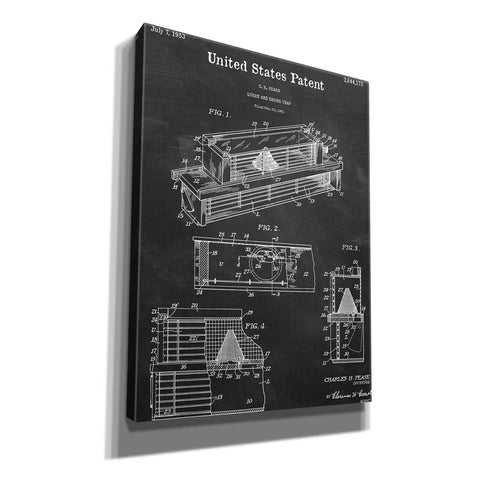 Image of 'Queen and Drone Trap Blueprint Patent Chalkboard,' Canvas Wall Art,12x16x1.1x0,18x26x1.1x0,26x34x1.74x0,40x54x1.74x0