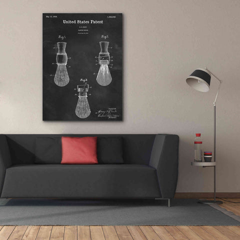 Image of 'Shaving Brush Blueprint Patent Chalkboard,' Canvas Wall Art,40 x 54