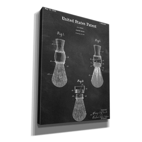 Image of 'Shaving Brush Blueprint Patent Chalkboard,' Canvas Wall Art,12x16x1.1x0,18x26x1.1x0,26x34x1.74x0,40x54x1.74x0