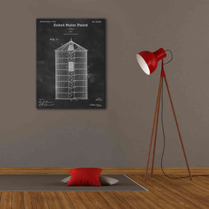 'Silo Blueprint Patent Chalkboard,' Canvas Wall Art,26 x 34