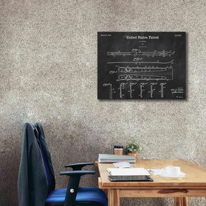'Ski Blueprint Patent Chalkboard,' Canvas Wall Art,34 x 26