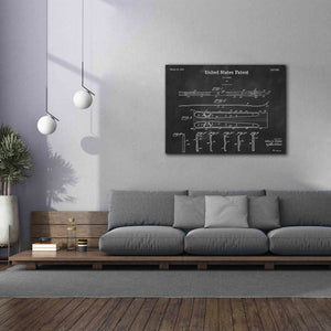 'Ski Blueprint Patent Chalkboard,' Canvas Wall Art,54 x 40