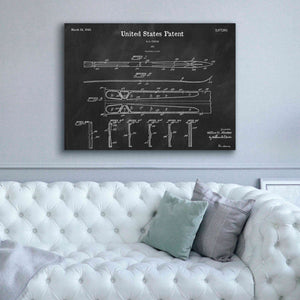 'Ski Blueprint Patent Chalkboard,' Canvas Wall Art,54 x 40