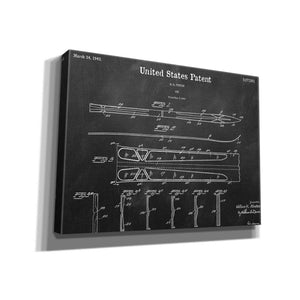 'Ski Blueprint Patent Chalkboard,' Canvas Wall Art,16x12x1.1x0,26x18x1.1x0,34x26x1.74x0,54x40x1.74x0