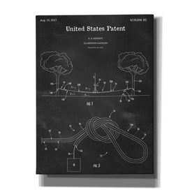 'Slackline Blueprint Patent Chalkboard,' Canvas Wall Art,12x16x1.1x0,18x26x1.1x0,26x34x1.74x0,40x54x1.74x0