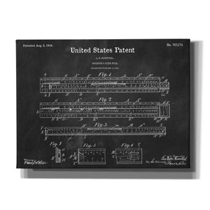 'Slide Rule Blueprint Patent Chalkboard,' Canvas Wall Art,16x12x1.1x0,26x18x1.1x0,34x26x1.74x0,54x40x1.74x0