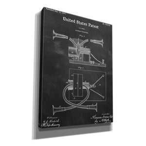 'Speaking Telephone Blueprint Patent Chalkboard,' Canvas Wall Art,12x16x1.1x0,18x26x1.1x0,26x34x1.74x0,40x54x1.74x0
