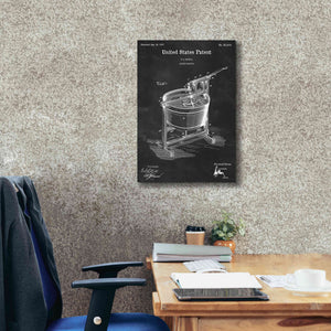 'Washing Machine Blueprint Patent Chalkboard,' Canvas Wall Art,18 x 26