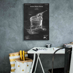 'Washing Machine Blueprint Patent Chalkboard,' Canvas Wall Art,18 x 26