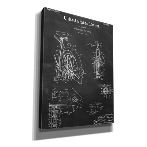 Image of 'Bicycle Stop-light Switch Blueprint Patent Chalkboard,' Canvas Wall Art,12x16x1.1x0,18x26x1.1x0,26x34x1.74x0,40x54x1.74x0