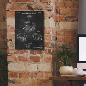 'Pharmacy Tablet Container Blueprint Patent Chalkboard,' Canvas Wall Art,12 x 16