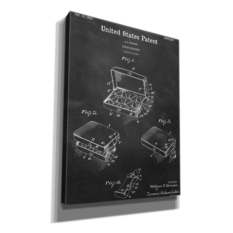 Image of 'Pharmacy Tablet Container Blueprint Patent Chalkboard,' Canvas Wall Art,12x16x1.1x0,18x26x1.1x0,26x34x1.74x0,40x54x1.74x0