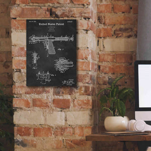 'Tattoo Gun Blueprint Patent Chalkboard,' Canvas Wall Art,12 x 16