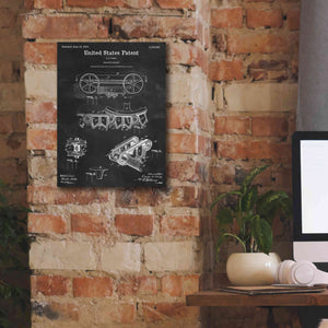 'Traction Engine Blueprint Patent Chalkboard,' Canvas Wall Art,12 x 16