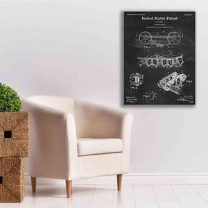 'Traction Engine Blueprint Patent Chalkboard,' Canvas Wall Art,26 x 34