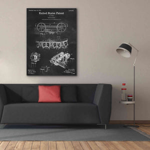 'Traction Engine Blueprint Patent Chalkboard,' Canvas Wall Art,40 x 54