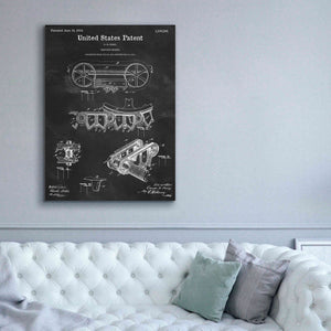 'Traction Engine Blueprint Patent Chalkboard,' Canvas Wall Art,40 x 54