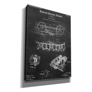 'Traction Engine Blueprint Patent Chalkboard,' Canvas Wall Art,12x16x1.1x0,18x26x1.1x0,26x34x1.74x0,40x54x1.74x0
