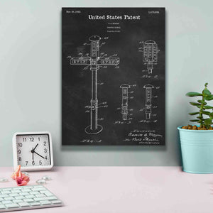 'Vintage Traffic Signal  Blueprint Patent Chalkboard,' Canvas Wall Art,12 x 16