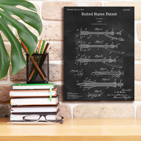 Image of 'Trocar Blueprint Patent Chalkboard,' Canvas Wall Art,12 x 16