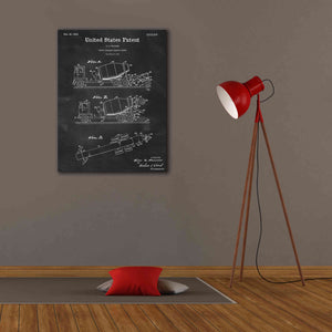 'Truck Trailer Transit Mixer Blueprint Patent Chalkboard,' Canvas Wall Art,26 x 34