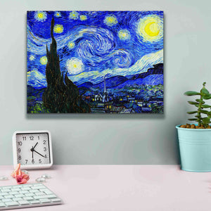 'The Starry Night' by Vincent van Gogh, Canvas Wall Art,16 x 12