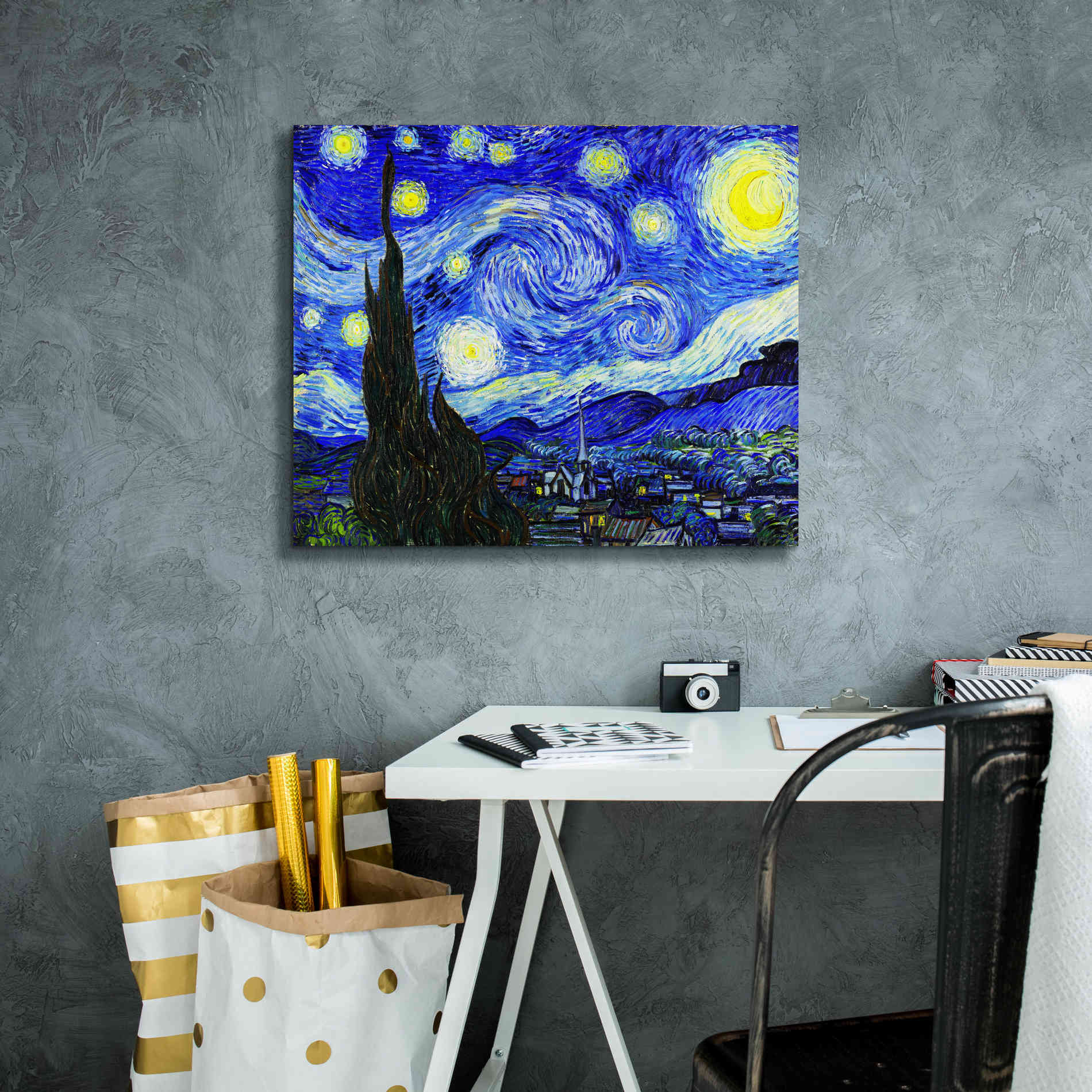 'The Starry Night' by Vincent van Gogh, Canvas Wall Art,24 x 20