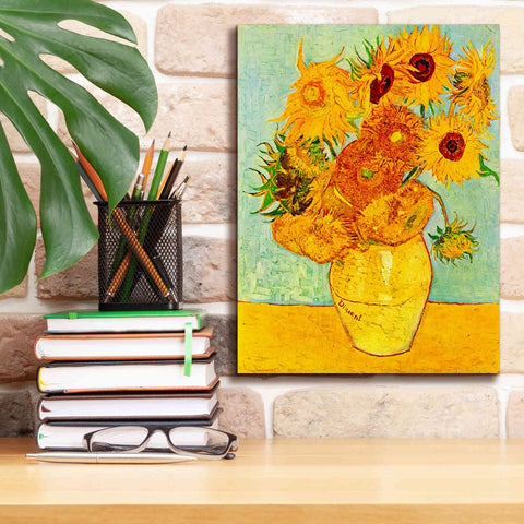 Image of 'Still Life: Vase with Twelve Sunflowers' by Vincent van Gogh, Canvas Wall Art,12 x 16