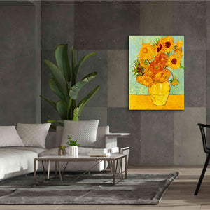 'Still Life: Vase with Twelve Sunflowers' by Vincent van Gogh, Canvas Wall Art,40 x 54