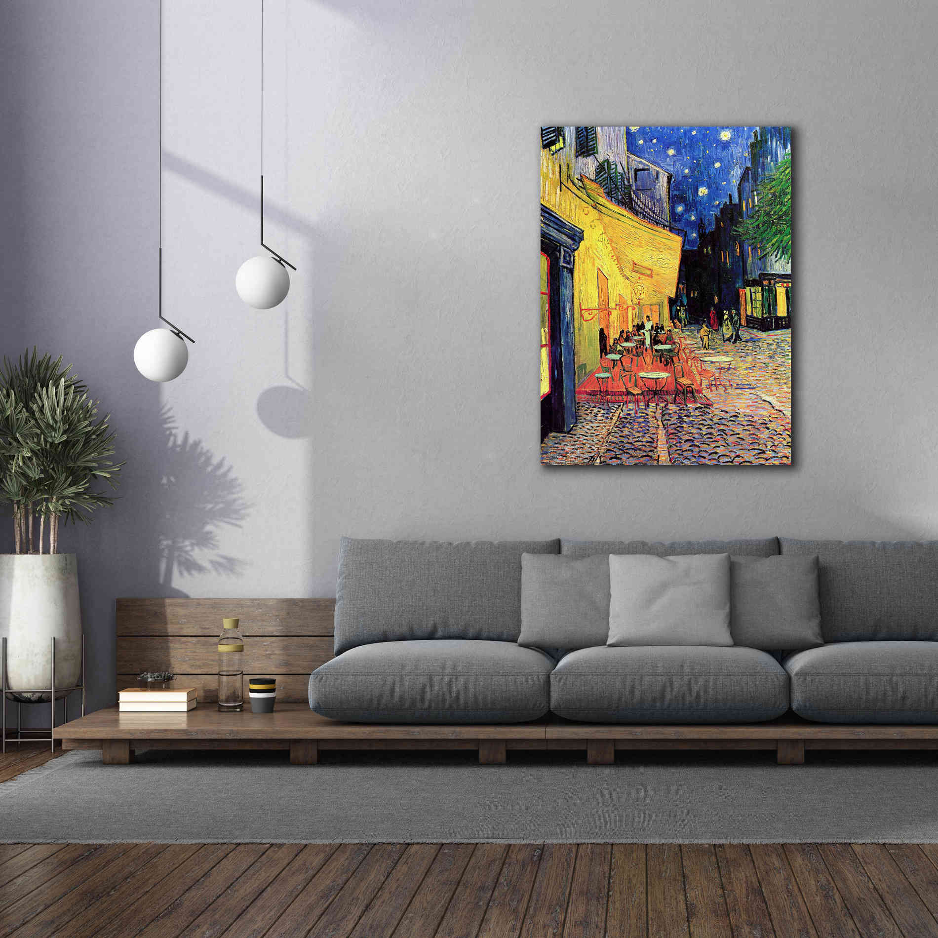 'Cafe Terrace at Night' by Vincent van Gogh, Canvas Wall Art,40 x 54