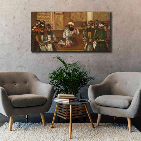 Image of 'The Royal Court of Karim Khan' by Mohammad Sadiq, Canvas Wall Art,60x30