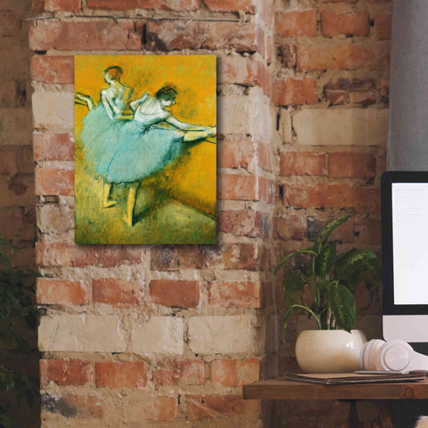 Image of 'Dancers at the Barre' by Edgar Degas, Canvas Wall Art,12 x 16