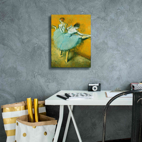 Image of 'Dancers at the Barre' by Edgar Degas, Canvas Wall Art,12 x 16