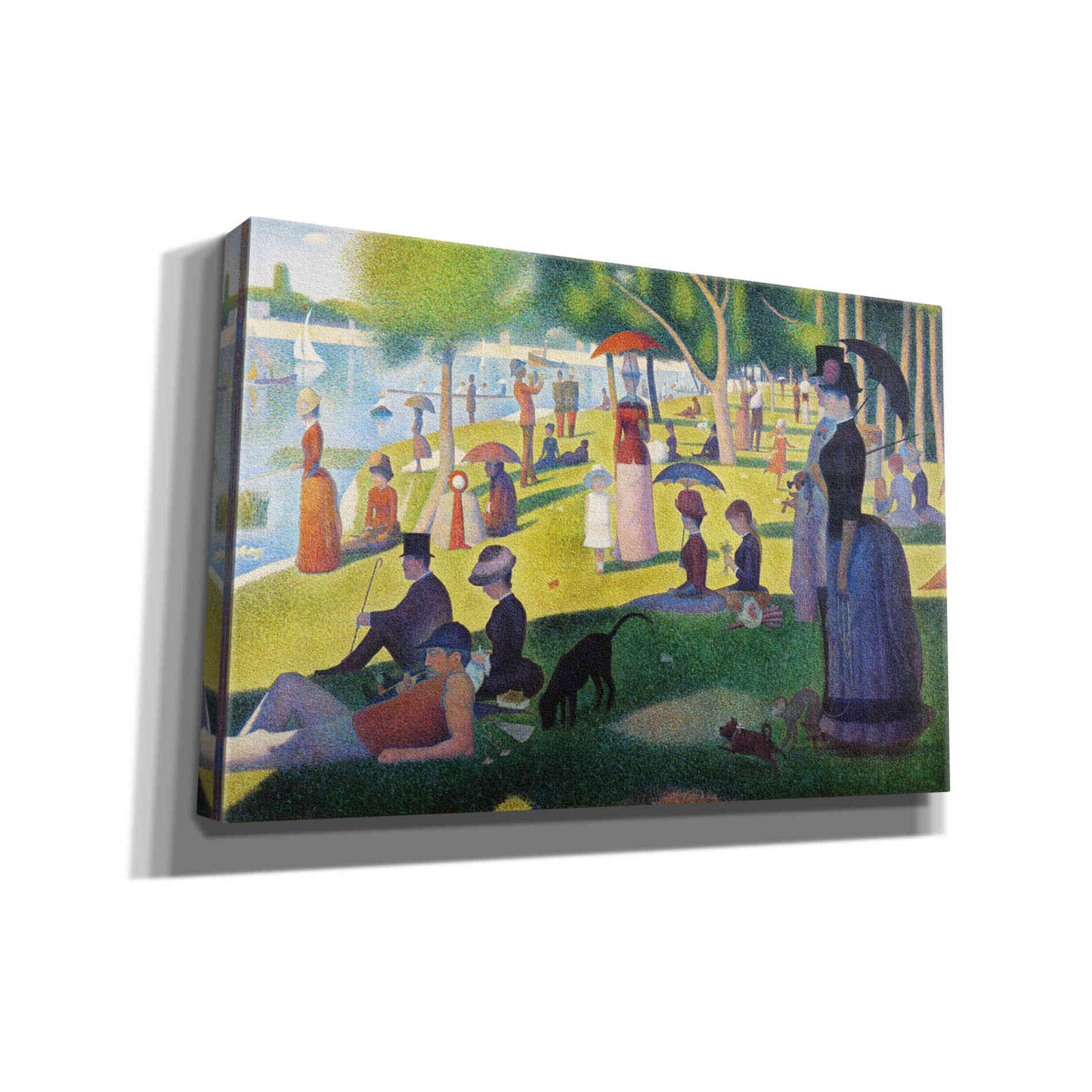 'A Sunday on La Grande Jatte' by Georges Seurat, Canvas Wall Art,18x12x1.1x0,26x18x1.1x0,40x26x1.74x0,60x40x1.74x0