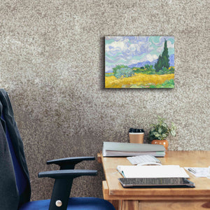 'Wheat Field with Cypresses' by Vincent van Gogh, Canvas Wall Art,16 x 12