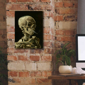 'Head of a Skeleton with a Burning Cigarette' by Vincent van Gogh, Canvas Wall Art,12 x 16