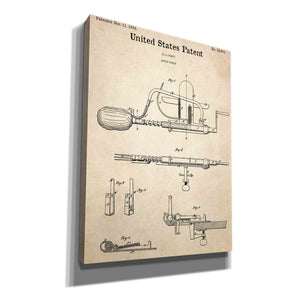 'Apple Parer Blueprint Patent Parchment,' Canvas Wall Art,12x16x1.1x0,18x26x1.1x0,26x34x1.74x0,40x54x1.74x0